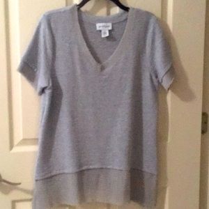 Relaxing Gray V-neck Tuic